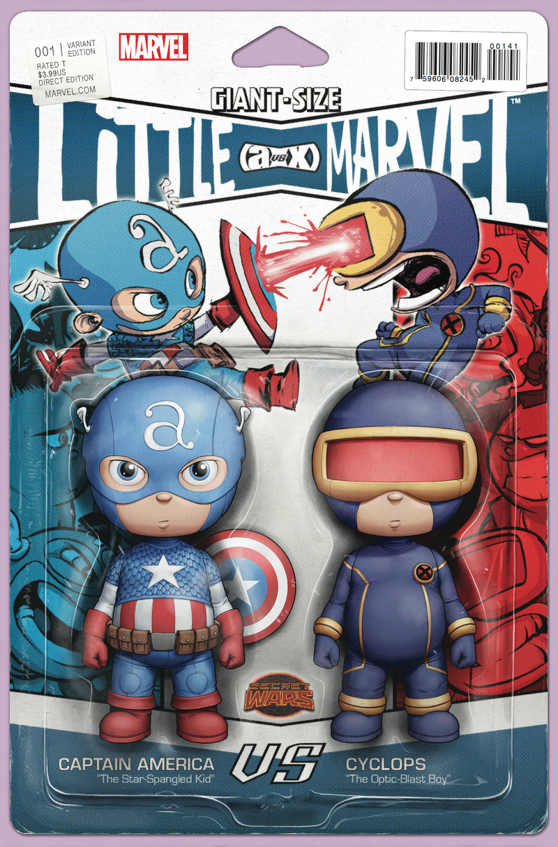 Action figure variant cover by Skottie Young
